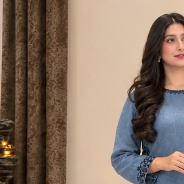 Denim Blue Embroidered Kurta