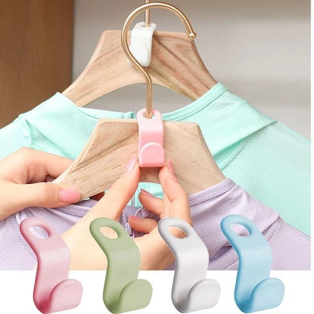 Hooks Clothes Hanger Organizer, Pack Of 4